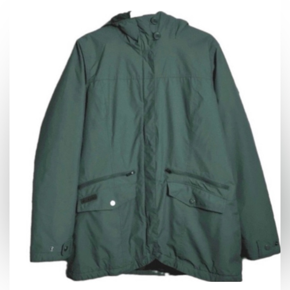 Columbia Sage Green Hooded Warm Winter Casual Jacket Water-repellent L